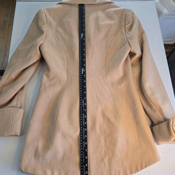 Venus Jacket Women's Size 10 Wool Blend Coat Double Button Tan - Picture 5 of 16